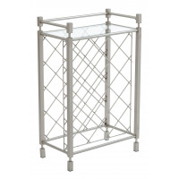 OSP Home Furnishings CVN6599-NB Covina Wine Rack in Nickel Finish